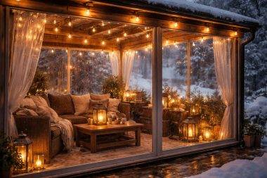 Folia transparentă PVC și închiderea terasei. Ce este și cum funcționează?