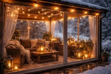 Folia transparentă PVC și închiderea terasei. Ce este și cum funcționează?