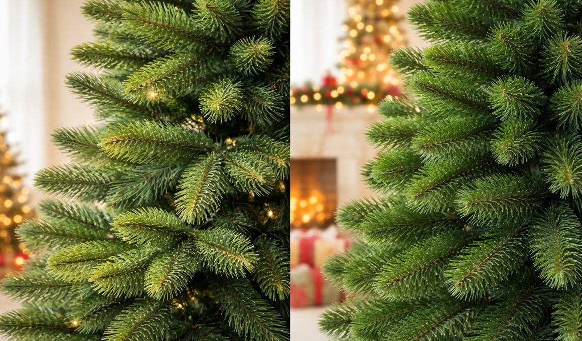 Brad artificial de Crăciun cu ace de PE sau PVC care este diferența reală?