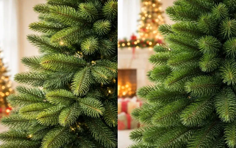 Brad artificial de Crăciun cu ace de PE sau PVC care este diferența reală?